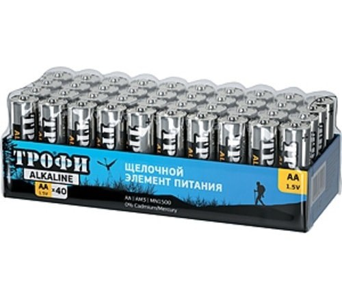 Батарейка Трофи алкалиновая LR6-40 bulk ECO Батарейка Трофи алкалиновая LR6-40 bulk ECO