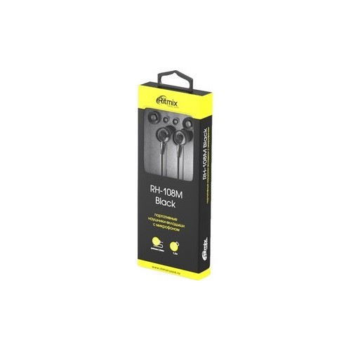 Наушники Ritmix RН-108M black Наушники Ritmix RН-108M black