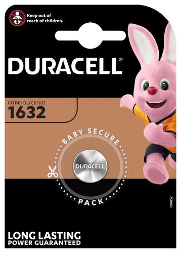 Батарейка Duracell литиевая CR1632-1BL Батарейка Duracell литиевая CR1632-1BL