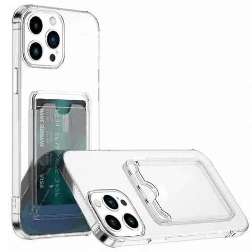 Чехол накладка для Realme C51/C53 4G/Narzo N53/Note 50 Red Line iBox Crystal с кардхолдером силикон прозрачный Чехол накладка для Realme C51/C53 4G/Narzo N53/Note 50 Red Line iBox Crystal с кардхолдером силикон прозрачный