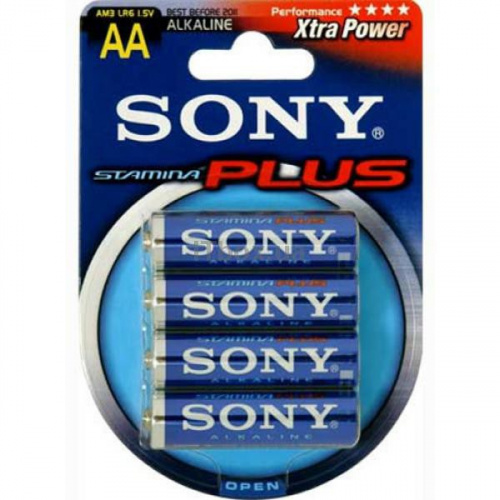 Батарейка Sony алкалиновая LR6 Stamina Plus Батарейка Sony алкалиновая LR6 Stamina Plus