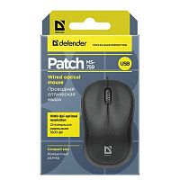 Мышь проводная оптическая DEFENDER Patch MS-759 черный,2 кнопки,1000 dpi