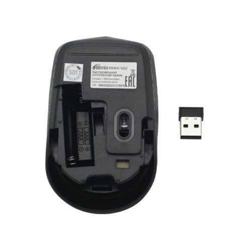 Мышь беспроводная Ritmix RMW-502 черно-серая фото 2 Мышь беспроводная Ritmix RMW-502 черно-серая фото 2