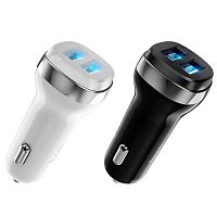 Автомобильное зарядное устройство + кабель Type-C USB HOCO Z40 2USB 2,4A черный