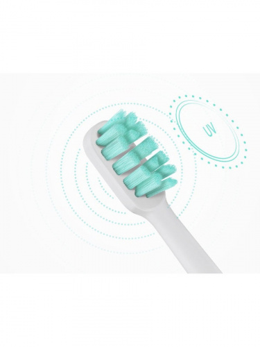 Сменные насадки для зубной щетки XIAOMI Mi Electric Toothbrush T300/T500 светло-серая 3шт зеленая щетина RU фото 2 Сменные насадки для зубной щетки XIAOMI Mi Electric Toothbrush T300/T500 светло-серая 3шт зеленая щетина RU фото 2