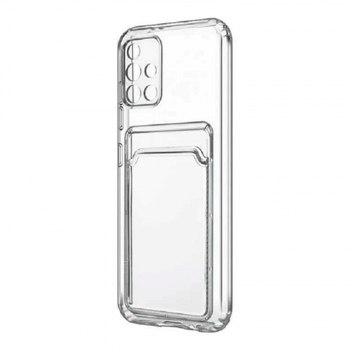 Чехол накладка для Realme C51/C53 4G/Narzo N53 Red Line iBox Crystal с кардхолдером силикон прозрачный фото 2