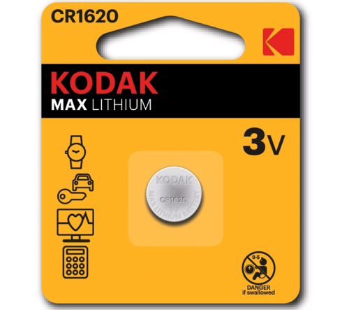 Батарейка Kodak литиевая CR1620-1BL Max Lithium Батарейка Kodak литиевая CR1620-1BL Max Lithium