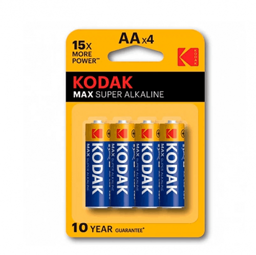 Батарейка Kodak алкалиновая LR6-4BL Max Super Alkaline Батарейка Kodak алкалиновая LR6-4BL Max Super Alkaline