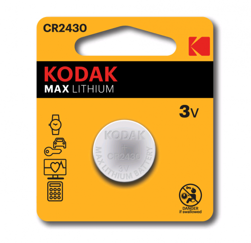 Батарейка Kodak литиевая CR2430-1BL Max Lithium Батарейка Kodak литиевая CR2430-1BL Max Lithium