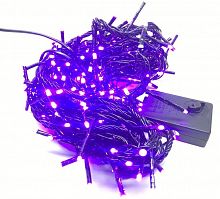 Гирлянда светодиодная Britex 7 м, провод черный, 220V, 8 режимов, фиолетовая