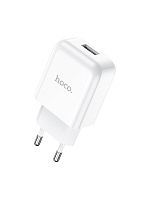 Сетевое зарядное устройство Адаптер Блок питания HOCO N2 USB 2.1A белое