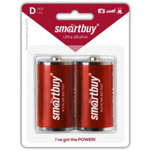 Батарейка Smartbuy алкалиновая LR20/2B (SBBA-D02B) Батарейка Smartbuy алкалиновая LR20/2B (SBBA-D02B)