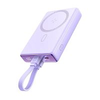 Внешний аккумулятор повербанк Power bank Joyroom JR-PBM01 10000mAh PD 20W с магнитом для magsafe фиолетовый