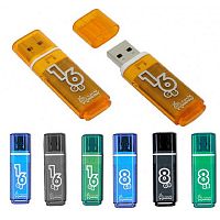 Флеш-накопитель Smartbuy Glossy голубой 4Gb