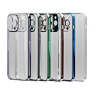Чехол накладка для iphone 13 (6.1) Joyroom JR-BP907 силикон с зеленым бампером с защитой камеры
