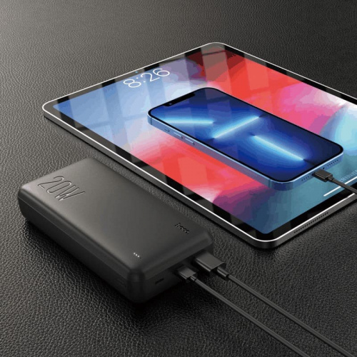 Внешний аккумулятор повербанк Power bank HOCO J87A 20000mAh PD 20W + USB QC3.0 18W черный фото 4
