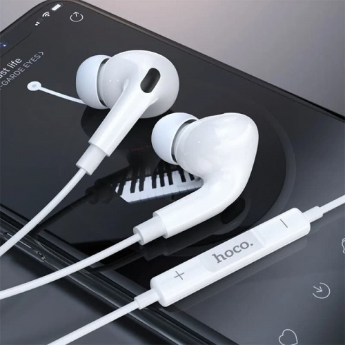 Наушники разъем Lightning для iP Hoco M111 Pro белые фото 4 Наушники разъем Lightning для iP Hoco M111 Pro белые фото 4