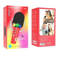 Универсальный микрофон-колонка караоке Borofone BFK2 Elf BT Блютуз красная