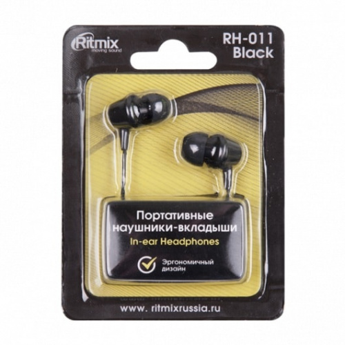 Наушники Ritmix RН-011 black фото 2 Наушники Ritmix RН-011 black фото 2