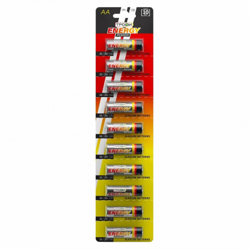 Батарейка Трофи алкалиновая LR6-10BL strip Energy Power Батарейка Трофи алкалиновая LR6-10BL strip Energy Power