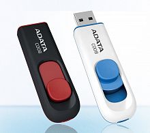 Флеш-накопитель A-data C008 белый с голубым 64Gb