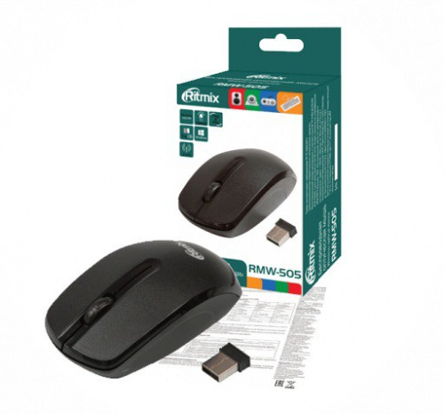 Мышь беспроводная Ritmix RMW-505 черная Мышь беспроводная Ritmix RMW-505 черная