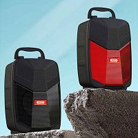 Колонка xomobile F29 BT Блютуз светящаяся красная