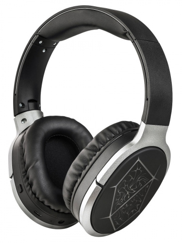 Наушники беспроводные накладные игровые Qumo Excellence Gray BT 0032 подсветка съемный микрофон черно-серые