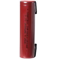 Аккумулятор высокотоковый с выводами Smartbuy литиевая LI18650 2500mAh 3.7V (SBBR-18650-1S2500HP)