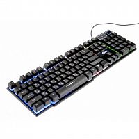 Клавиатура проводная Ritmix RKB-200BL подсветка, черная
