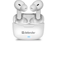 Наушники беспроводные Defender Twins 903 белые