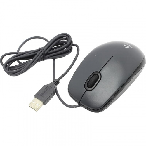 Мышь проводная Logitech M90 1000dpi серая фото 2