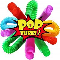 Антистресс трубочка Pop Tubes Поп Тубс желтая