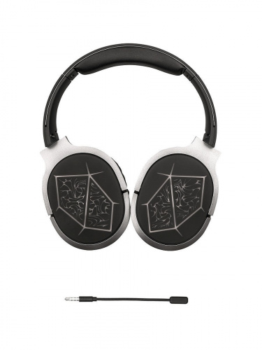 Наушники беспроводные накладные игровые Qumo Excellence Gray BT 0032 подсветка съемный микрофон черно-серые фото 3