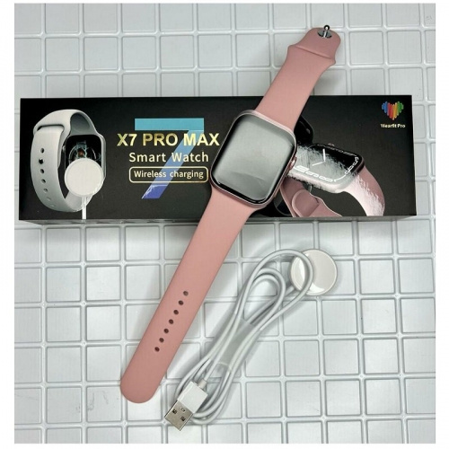 Смарт-часы Wearfit Pro X7 Pro Max 45mm розовые фото 2 Смарт-часы Wearfit Pro X7 Pro Max 45mm розовые фото 2