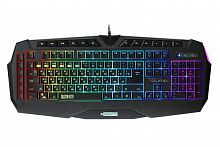Клавиатура проводная Qumo Expert K42 104+18 клавиш, подсветка, плетеный кабель, фильтр