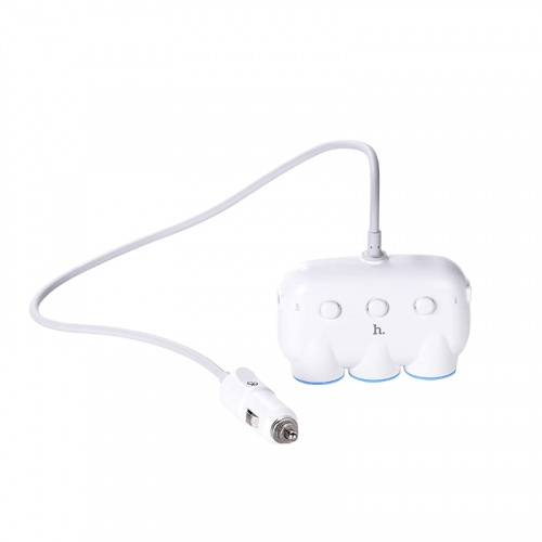 Разветвитель HOCO C1 3 прикуривателя + 2USB 3,1A фото 2 Разветвитель HOCO C1 3 прикуривателя + 2USB 3,1A фото 2