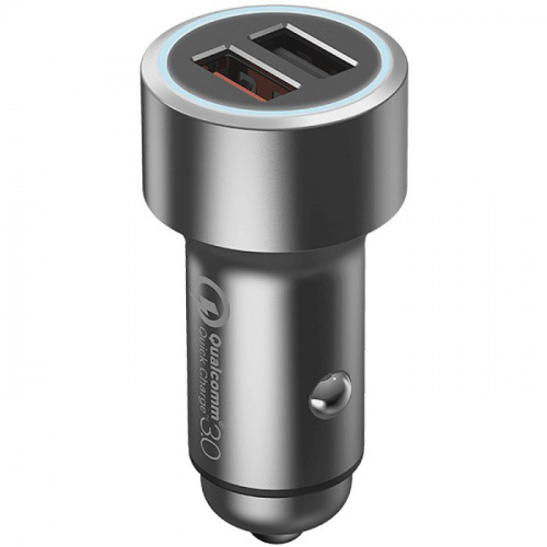 Автомобильное зарядное устройство ми сяоми ксиоми 70mai Car Charger Midrive CC02 2USB QC3.0 серебро Автомобильное зарядное устройство ми сяоми ксиоми 70mai Car Charger Midrive CC02 2USB QC3.0 серебро
