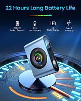 Блютуз aux FM трансмиттер bluetooth адаптер ресивер Joyroom JR-CB1 темно-серый