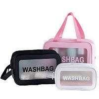 Сумочка косметичка клатч пенал Washbag белая 20,5*7*13см