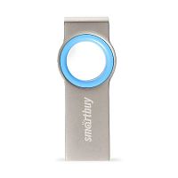 Флеш-накопитель Smartbuy MC2 Metal серебро с синим 16Gb