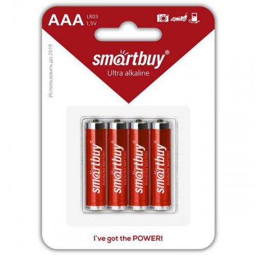 Батарейка Smartbuy алкалиновая LR03/4B (SBBA-3A04B) Батарейка Smartbuy алкалиновая LR03/4B (SBBA-3A04B)