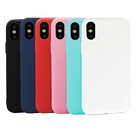 Чехол накладка для Realme C11 силикон тонкий матовый темно-синяя