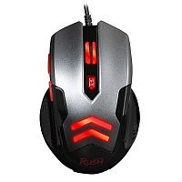 Мышь проводная Smartbuy RUSH черно-серая+коврик  (SBM-729G-K)