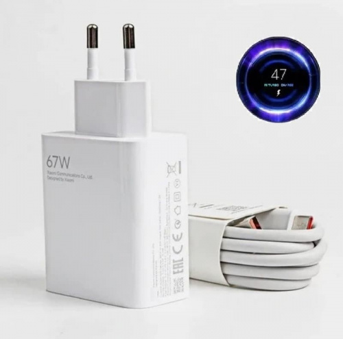 Сетевое зарядное устройство + кабель Type-C USB Xiaomi Mi 67W Suit Charger белое MDY-12-ES фото 4 Сетевое зарядное устройство + кабель Type-C USB Xiaomi Mi 67W Suit Charger белое MDY-12-ES фото 4