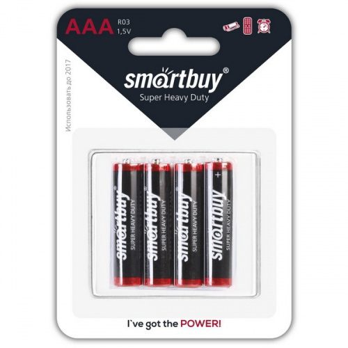 Батарейка Smartbuy солевая R6/4B (SBBZ-2A04B) Батарейка Smartbuy солевая R6/4B (SBBZ-2A04B)