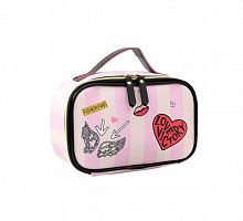 Сумочка косметичка клатч пенал розовые полоски LOVE VICTORY 21*8*13см