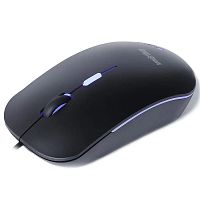 Мышь проводная Smartbuy 288-K беззвучная с подсветкой черная (SBM-288-K)