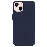 Чехол накладка для iphone 13 (6.1) soft силикон серо-синяя