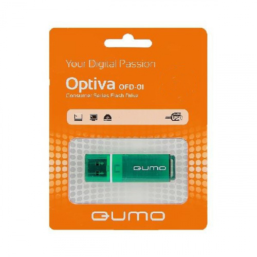Флеш-накопитель QUMO Optiva 01 Green зеленый 16Gb Флеш-накопитель QUMO Optiva 01 Green зеленый 16Gb